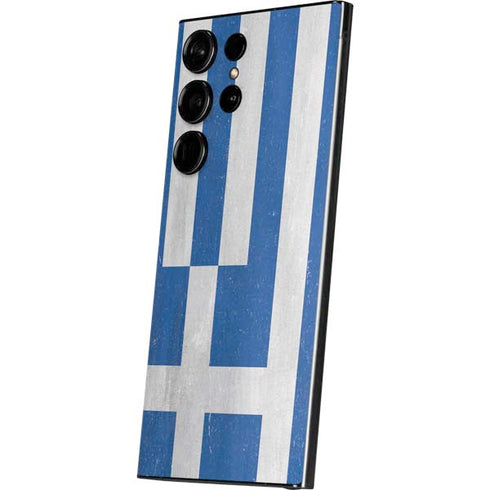 Greece Flag Distressed Galaxy S25 Ultra Skin